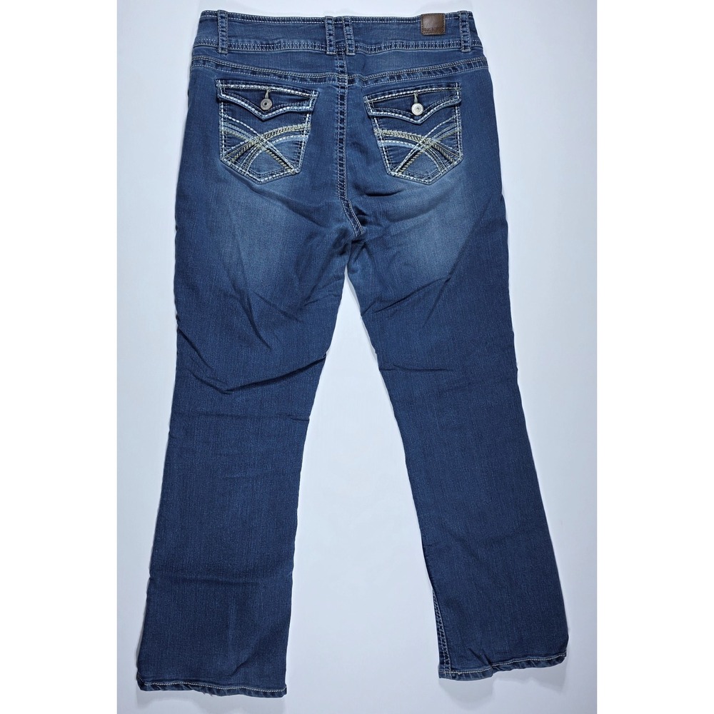 WallFlower Luscious Curvy Fit Bootcut Jeans Medium Wash Blue Size 13 REG - Picture 2 of 10